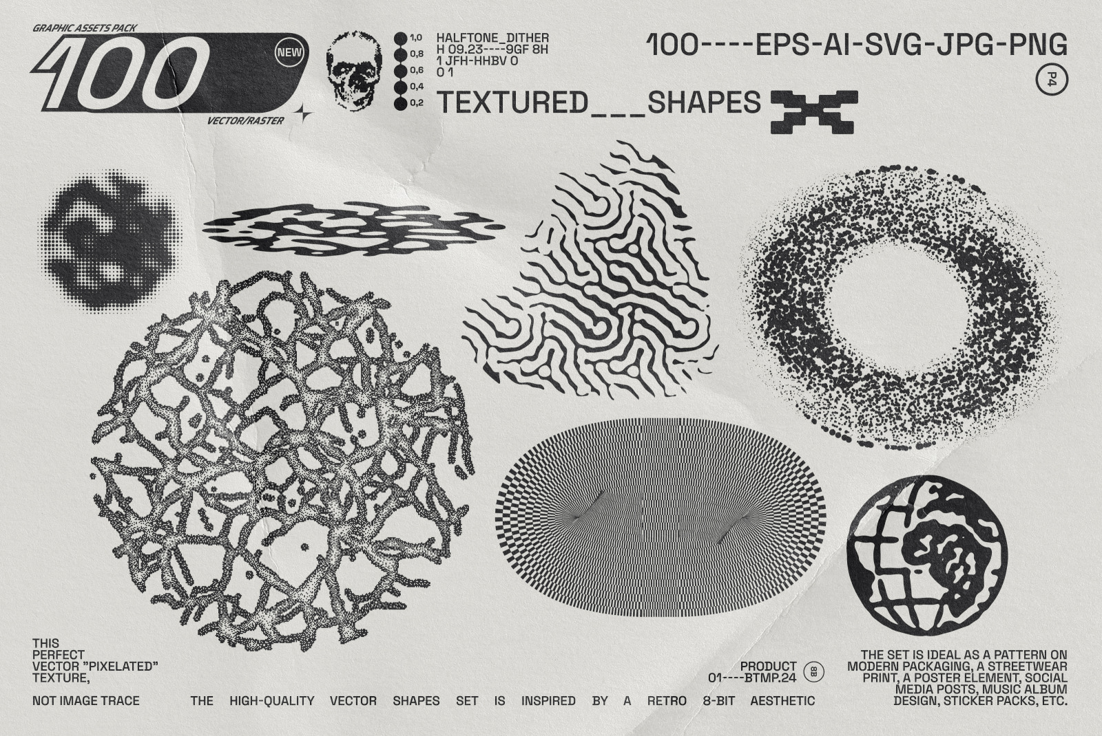 100 Textured Abstract Shapes 100 Textured Abstract Shapes