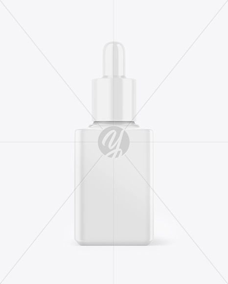 Glossy Square Dropper Bottle Mockup