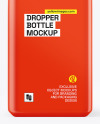 Glossy Square Dropper Bottle Mockup