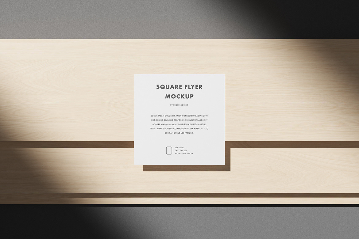 Square Flyer Mockup Set