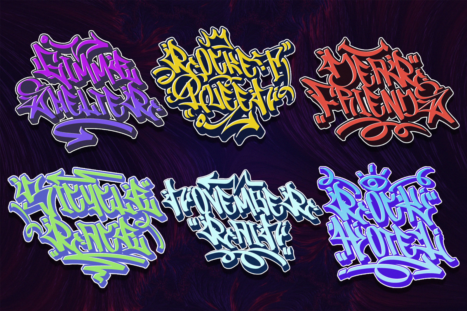 Black Hearts | Freestyle Street Graffiti Font Vol. 4