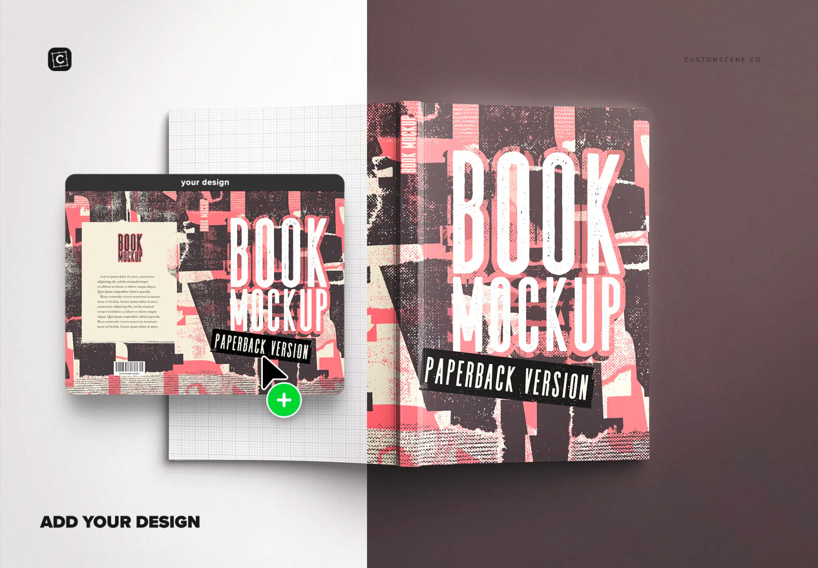 Paperback Book Mockup Lay Flat