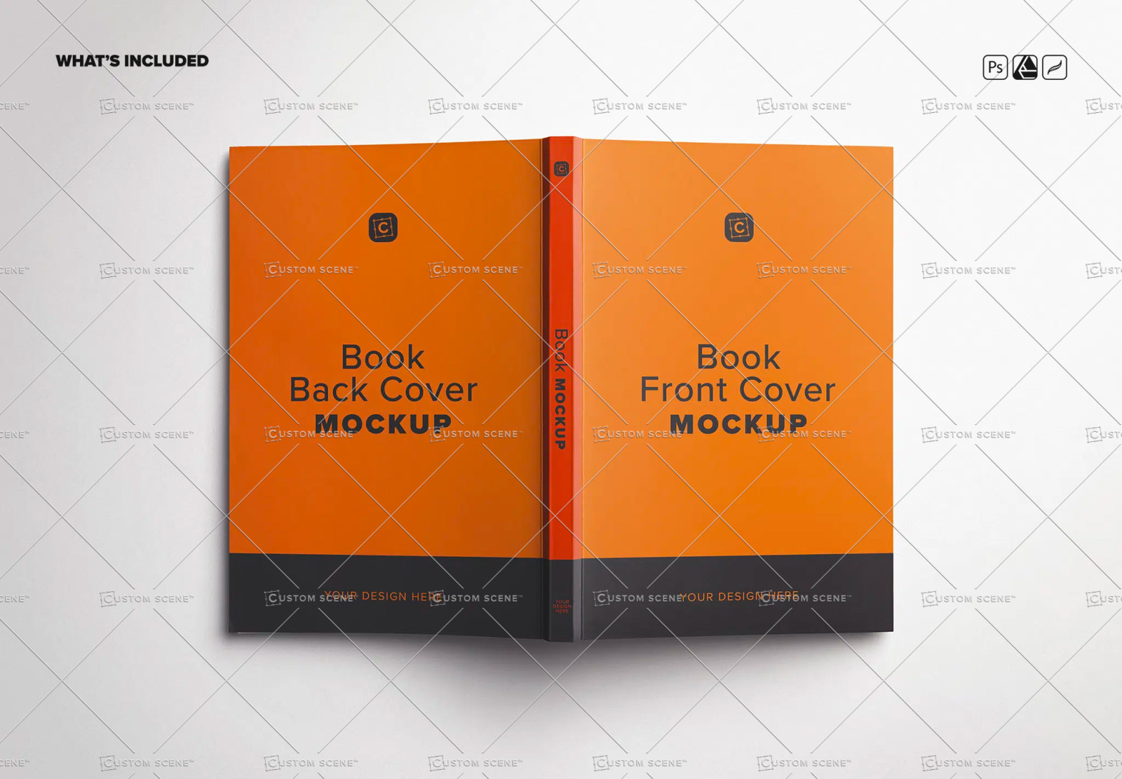 Paperback Book Mockup Lay Flat