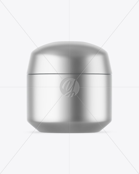 Matte Metallic Cosmetic Jar Mockup