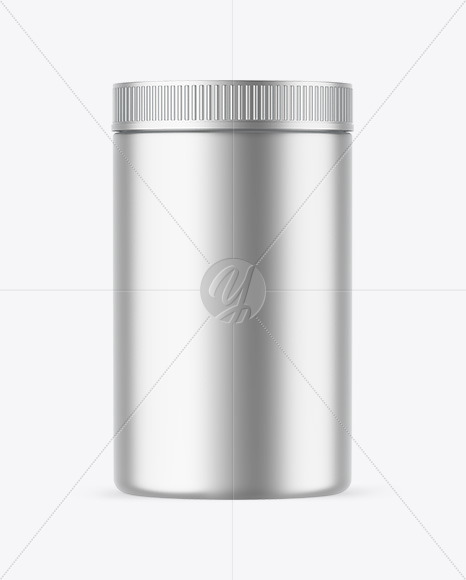 Matte Metallic Protein Jar Mockup