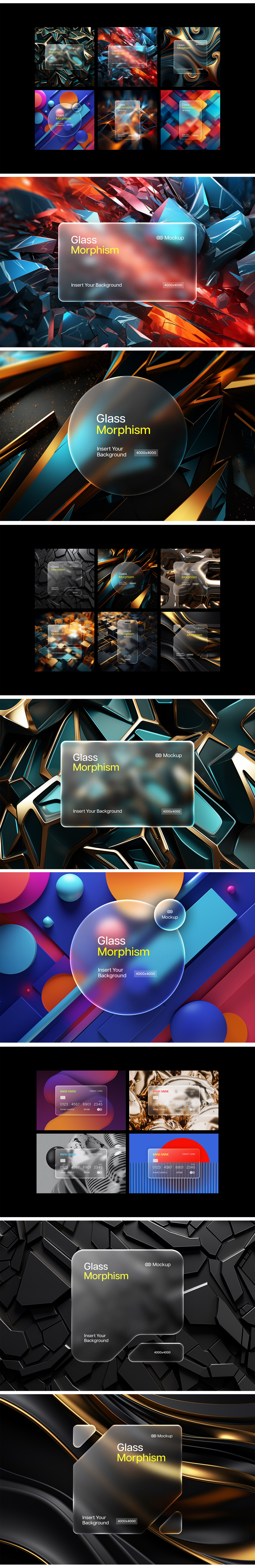 Glass Morphism Frosted Mockups Glass Morphism Frosted Mockups