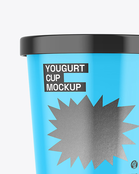 Glossy Yougurt Cup Mockup