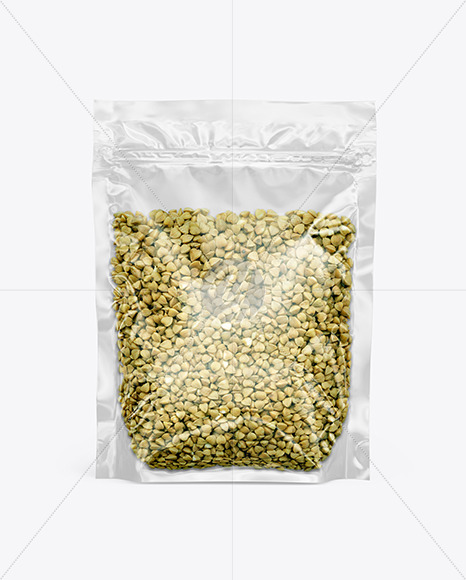 Pouch with Green Buckwheat Mockup