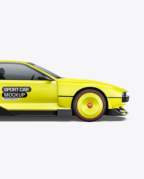 Sport Car Mockup - Side View