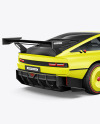 Sport Car Mockup - Back Half Side View