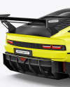 Sport Car Mockup - Back Half Side View