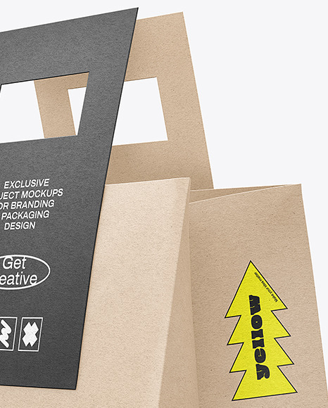 Kraft Paper Shopping Bag Mockup