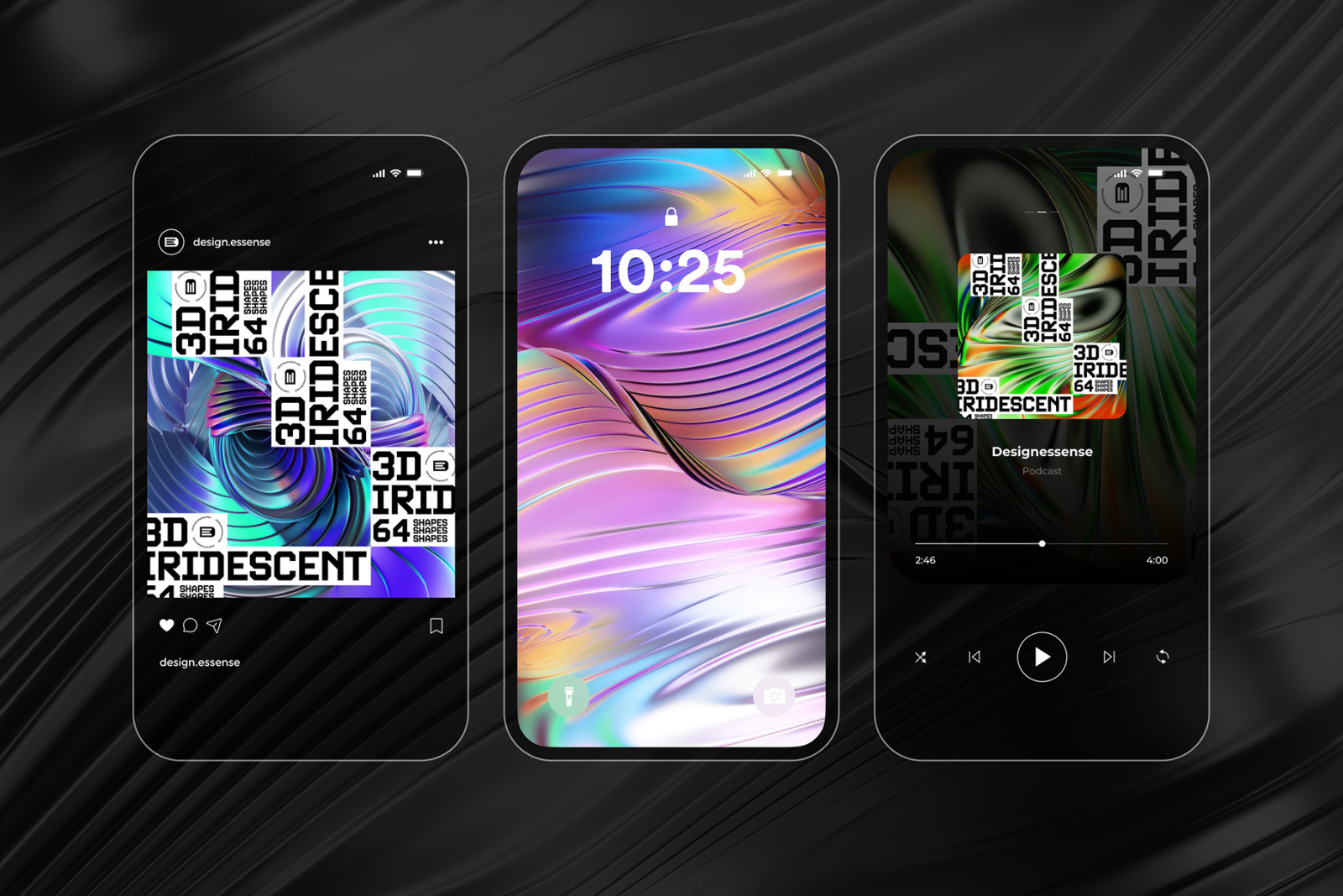 3D Iridescent HD Shapes 3D Iridescent HD Shapes