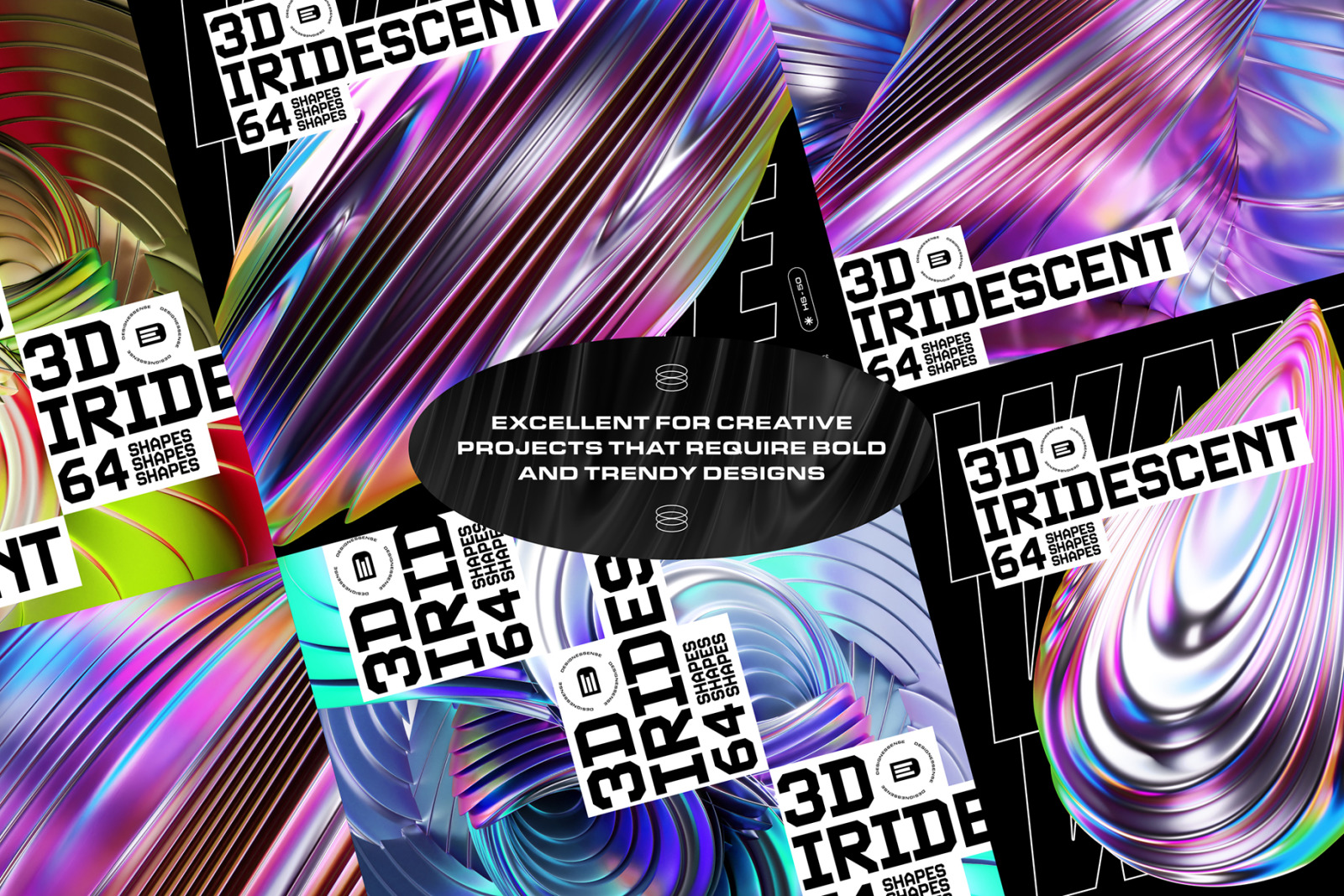 3D Iridescent HD Shapes 3D Iridescent HD Shapes
