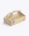 Kraft Paper Box w/ Handle Mockup