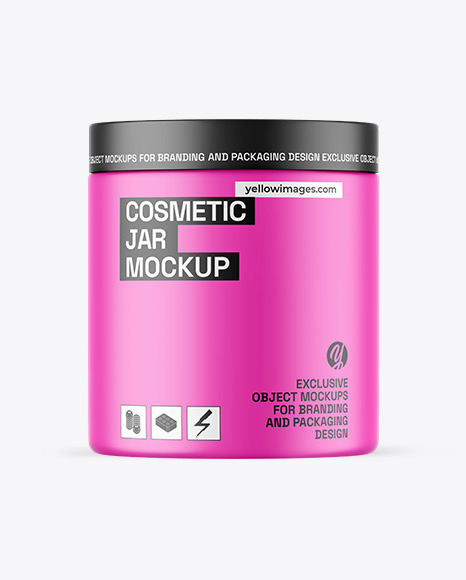 Matte Cosmetic Jar Mockup