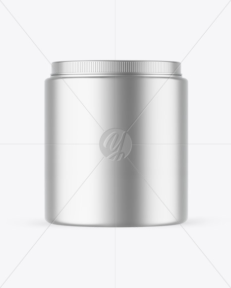 Matte Metallic Protein Jar Mockup Matte Metallic Protein Jar Mockup