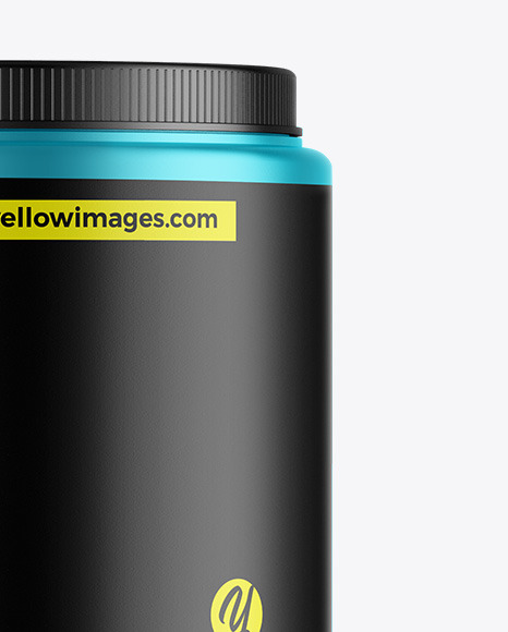Matte Metallic Protein Jar Mockup Matte Metallic Protein Jar Mockup