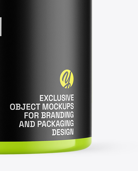 Glossy Protein Jar Mockup