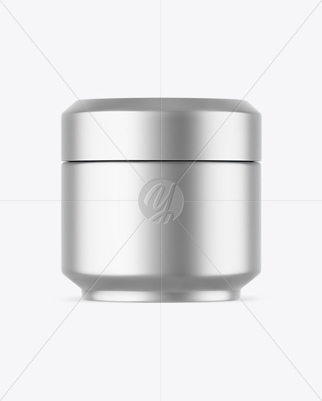 Matte Metallic Cosmetic Jar Mockup