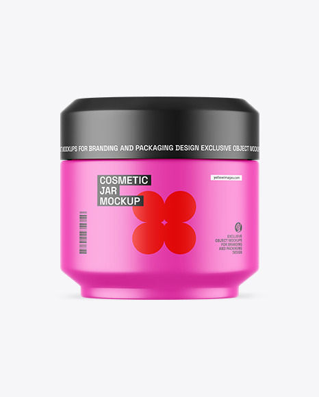 Matte Cosmetic Jar Mockup