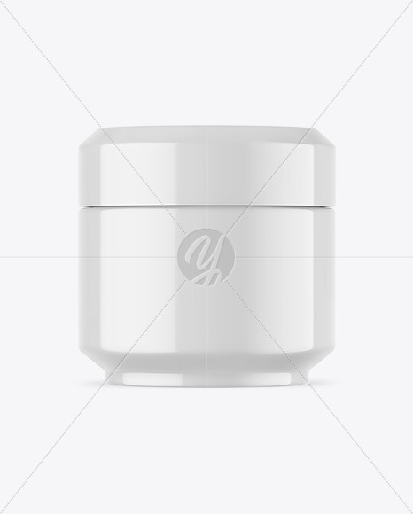 Glossy Cosmetic Jar Mockup