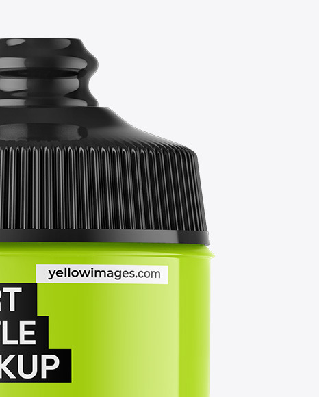 Glossy Sport Bottle Mockup