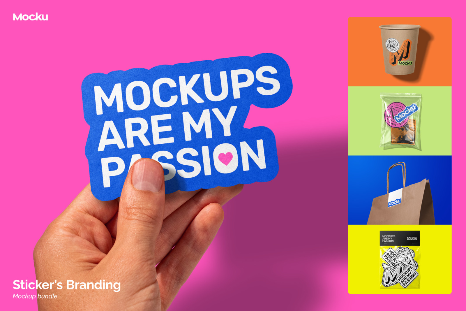 Sticker's Branding Mockup Bundle Sticker's Branding Mockup Bundle