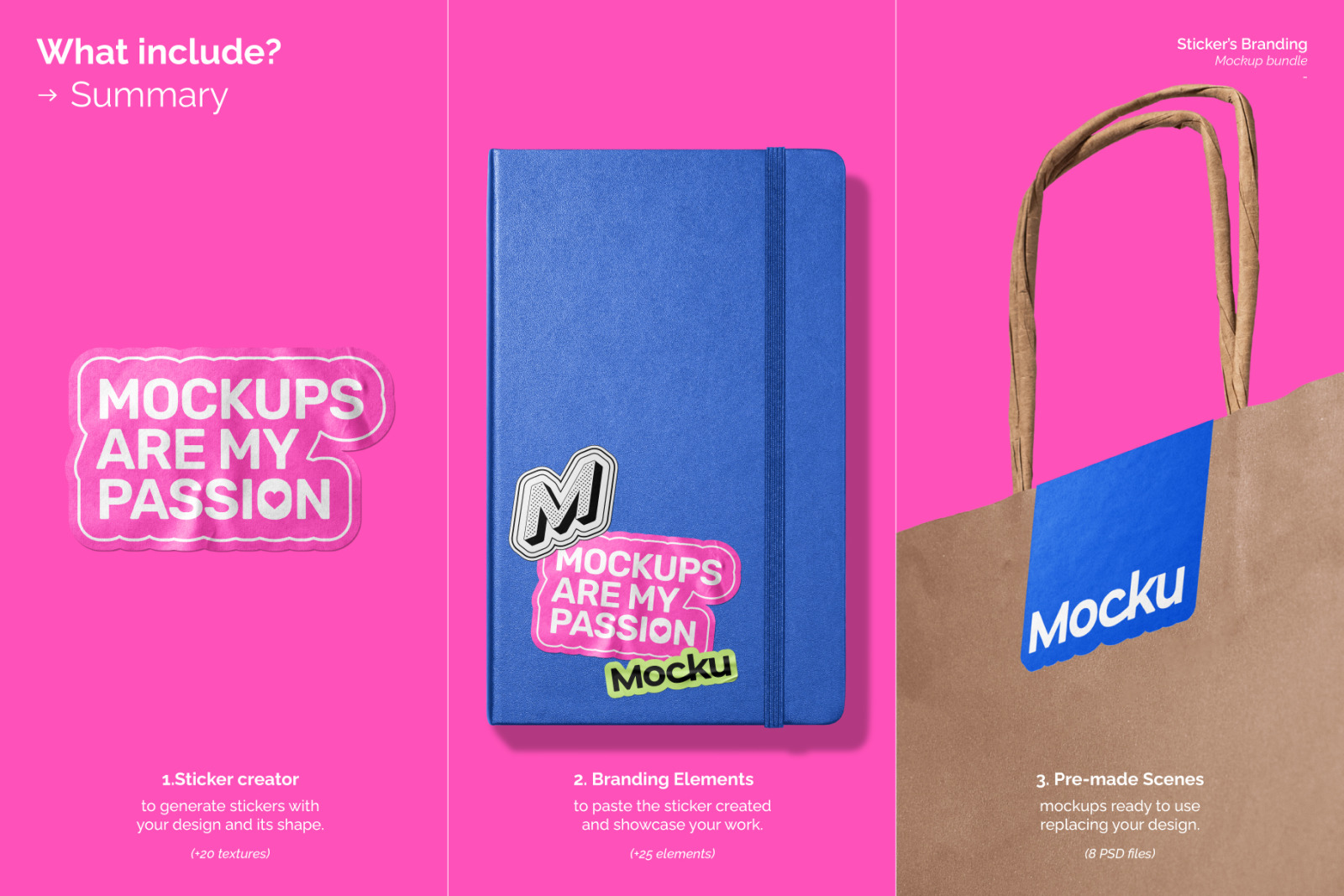 Sticker's Branding Mockup Bundle Sticker's Branding Mockup Bundle