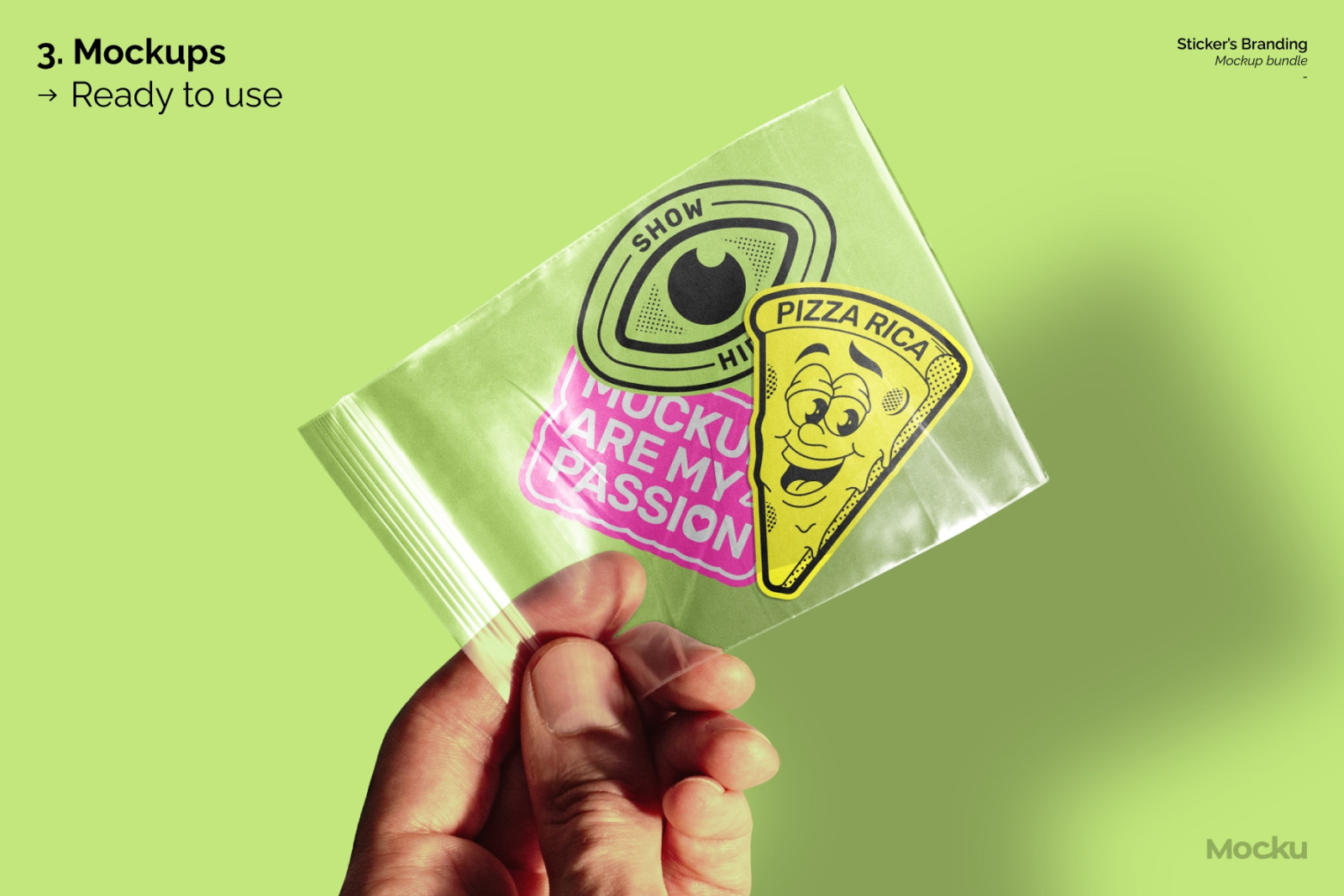 Sticker's Branding Mockup Bundle Sticker's Branding Mockup Bundle