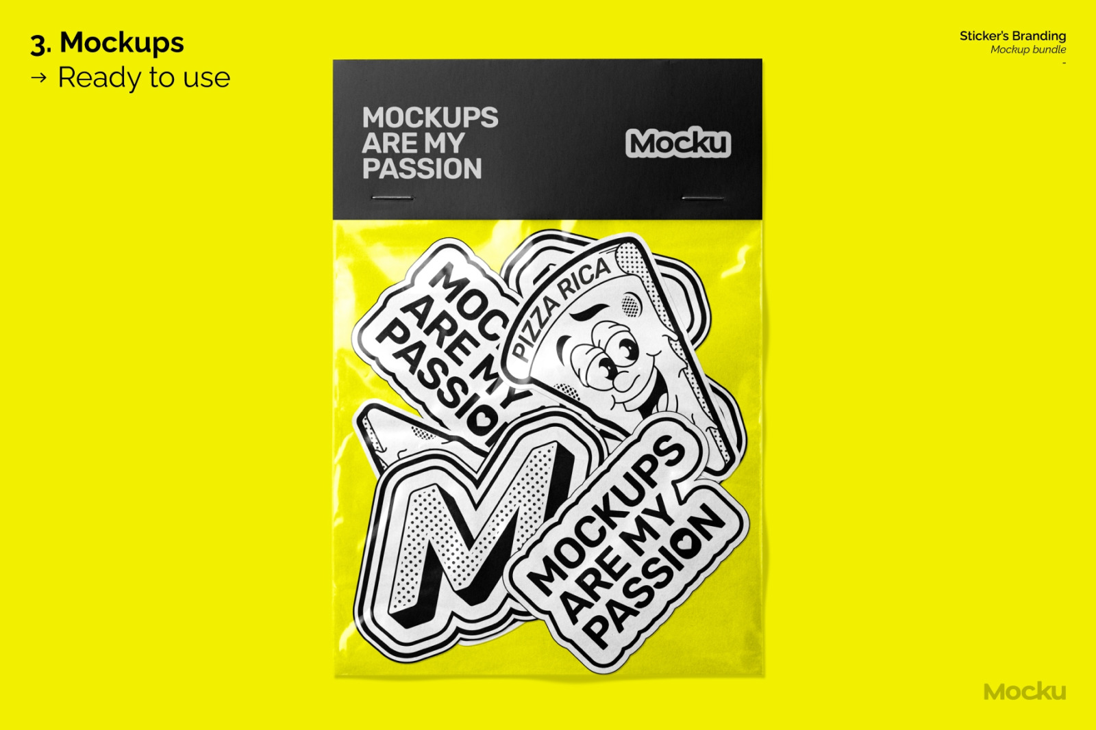 Sticker's Branding Mockup Bundle Sticker's Branding Mockup Bundle