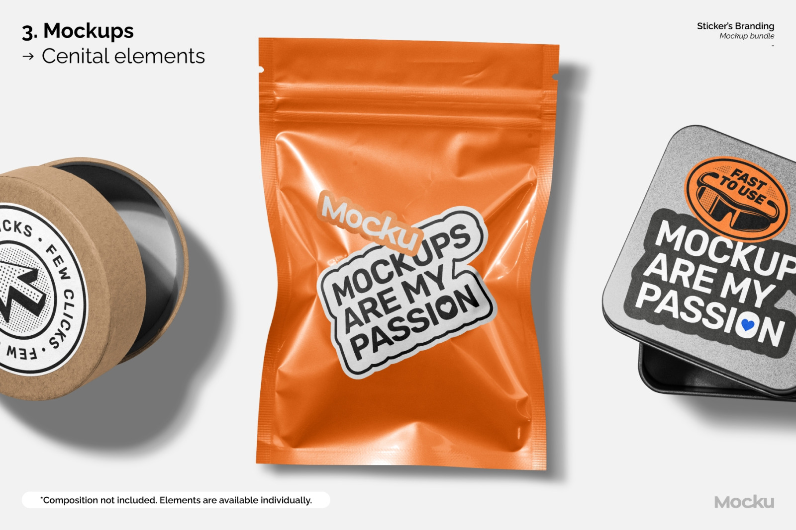 Sticker&#039;s Branding Mockup Bundle