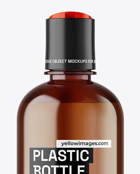 Amber Cosmetic Bottle Mockup