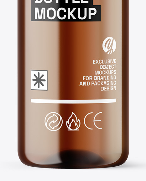 Amber Cosmetic Bottle Mockup Amber Cosmetic Bottle Mockup