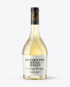 Clear Glass White Wine Bottle With Cork Mockup