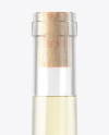 Clear Glass White Wine Bottle With Cork Mockup