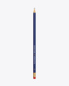 Round Pencil W/ Eraser Mockup - Top View