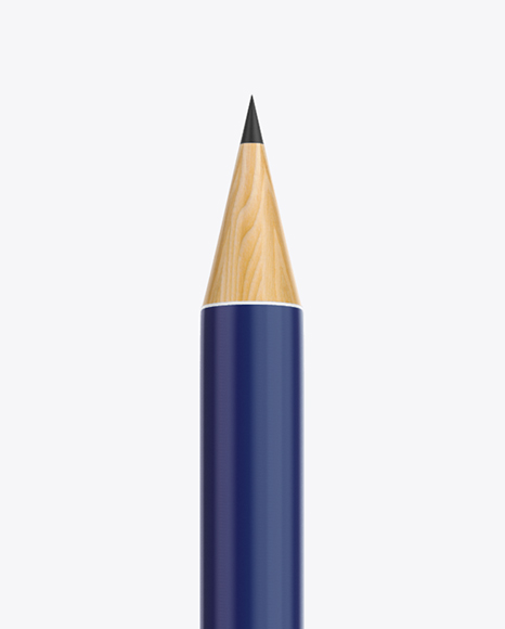 Round Pencil W/ Eraser Mockup - Top View