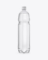 Clear 1,5L PET Bottle with Water Mockup