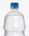 Clear 1,5L PET Bottle with Water Mockup