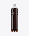 Clear PET 1,5L Bottle with Dark Drink Mockup