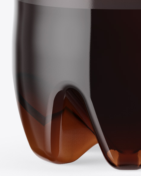 Clear PET 1,5L Bottle with Dark Drink Mockup