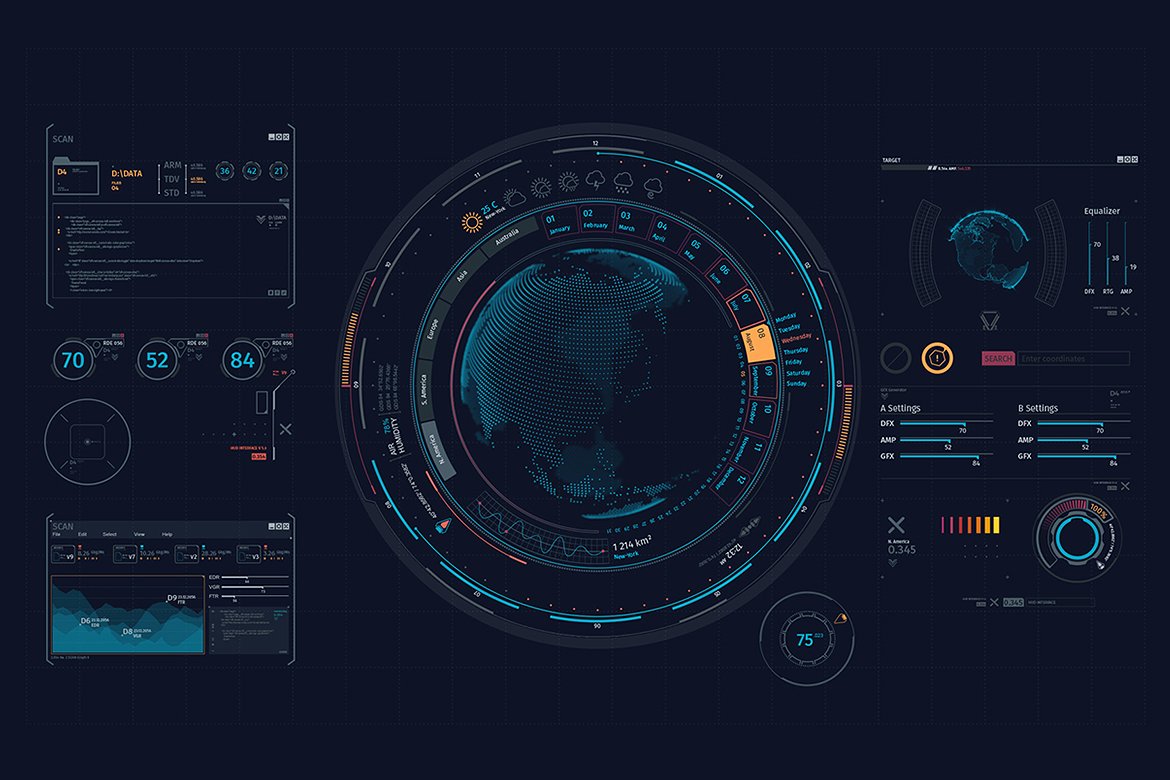 Hud interface elements XT-1