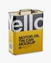 Motor Oil Tin Can Mockup - Halfside View