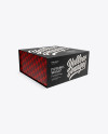 Glossy Paper Box Mockup - Half Side View (High-Angle Shot)