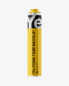 750ml Glossy Pu-Foam Tube Mockup 750ml Glossy Pu-Foam Tube Mockup