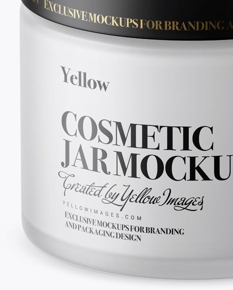 Frosted Glass Cosmetic Jar Mockup Frosted Glass Cosmetic Jar Mockup
