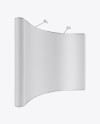 Matte Aluminium Spring Pop-Up Stand Mockup - Half Side View