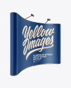Matte Aluminium Spring Pop-Up Stand Mockup - Half Side View