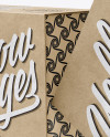 Two Kraft Paper Boxes Mockup - Half Side View